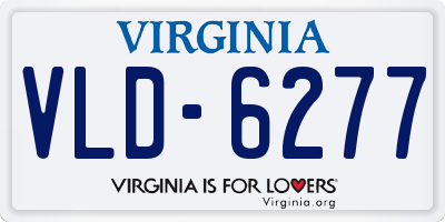 VA license plate VLD6277