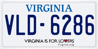VA license plate VLD6286