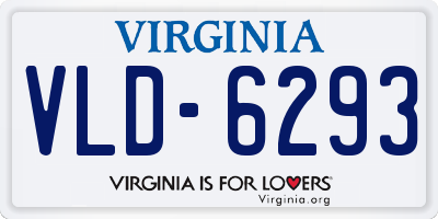 VA license plate VLD6293