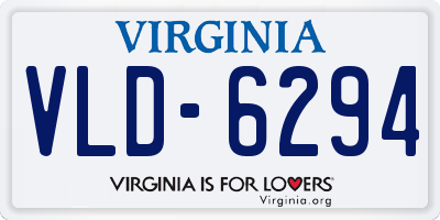 VA license plate VLD6294