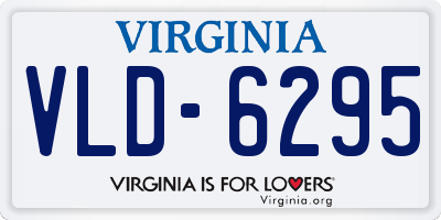 VA license plate VLD6295
