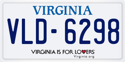 VA license plate VLD6298