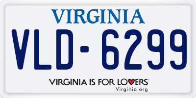 VA license plate VLD6299
