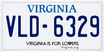 VA license plate VLD6329