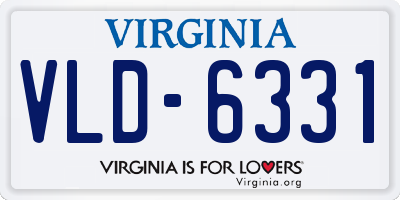 VA license plate VLD6331