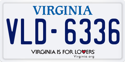 VA license plate VLD6336