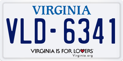 VA license plate VLD6341