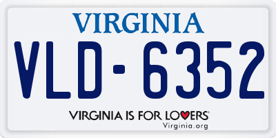 VA license plate VLD6352