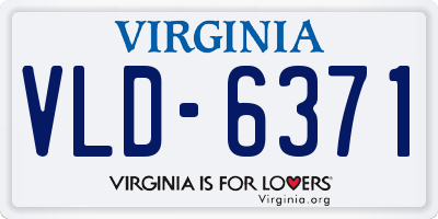 VA license plate VLD6371