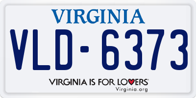 VA license plate VLD6373