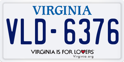 VA license plate VLD6376