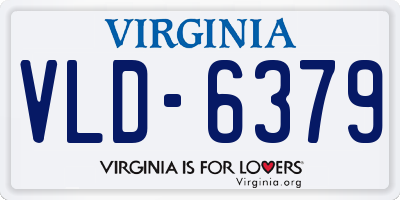 VA license plate VLD6379