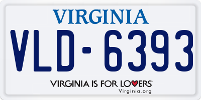 VA license plate VLD6393
