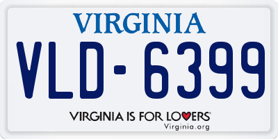 VA license plate VLD6399