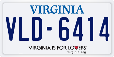 VA license plate VLD6414