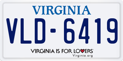 VA license plate VLD6419