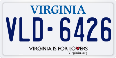 VA license plate VLD6426