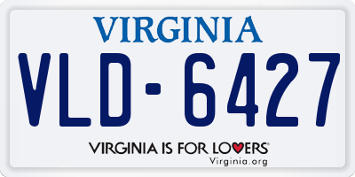 VA license plate VLD6427