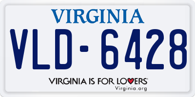 VA license plate VLD6428