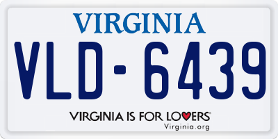 VA license plate VLD6439