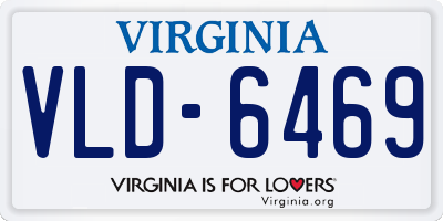 VA license plate VLD6469