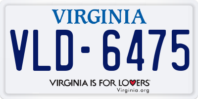 VA license plate VLD6475