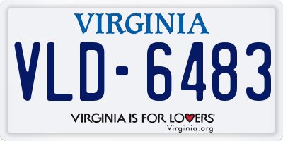 VA license plate VLD6483