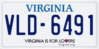 VA license plate VLD6491