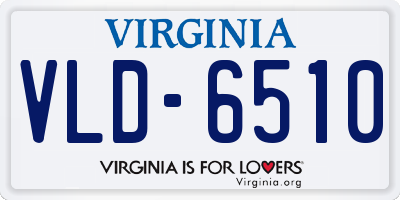 VA license plate VLD6510