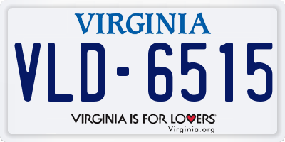 VA license plate VLD6515