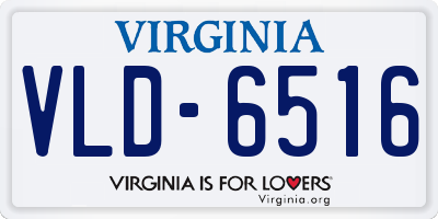 VA license plate VLD6516