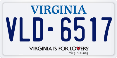 VA license plate VLD6517
