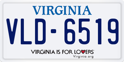 VA license plate VLD6519
