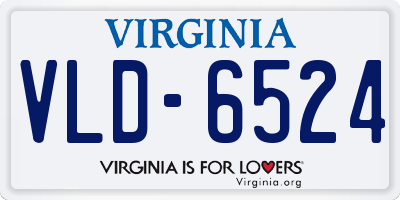 VA license plate VLD6524