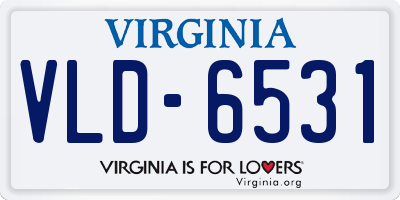 VA license plate VLD6531