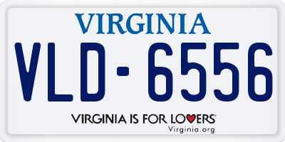 VA license plate VLD6556