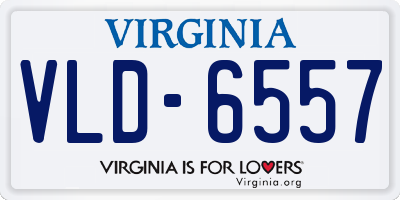 VA license plate VLD6557