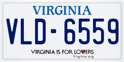 VA license plate VLD6559