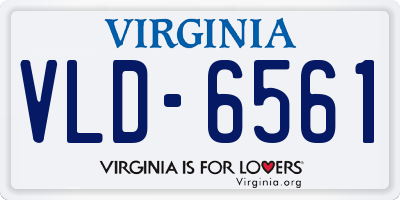 VA license plate VLD6561