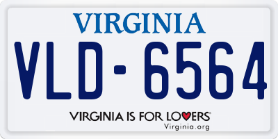 VA license plate VLD6564