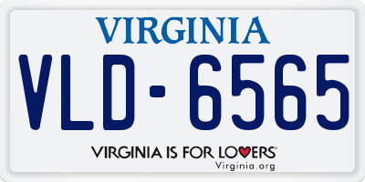 VA license plate VLD6565