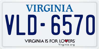 VA license plate VLD6570