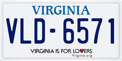 VA license plate VLD6571