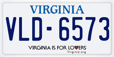 VA license plate VLD6573