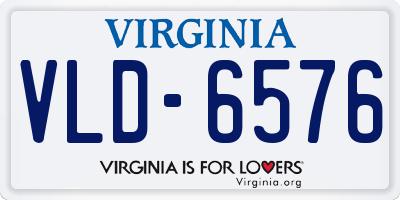 VA license plate VLD6576