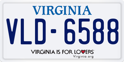VA license plate VLD6588