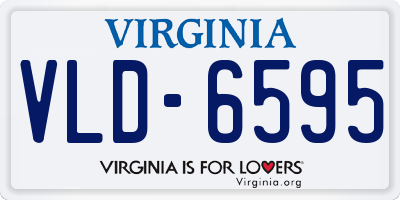 VA license plate VLD6595