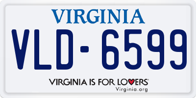 VA license plate VLD6599
