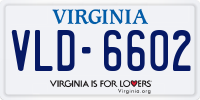 VA license plate VLD6602