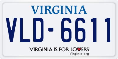VA license plate VLD6611